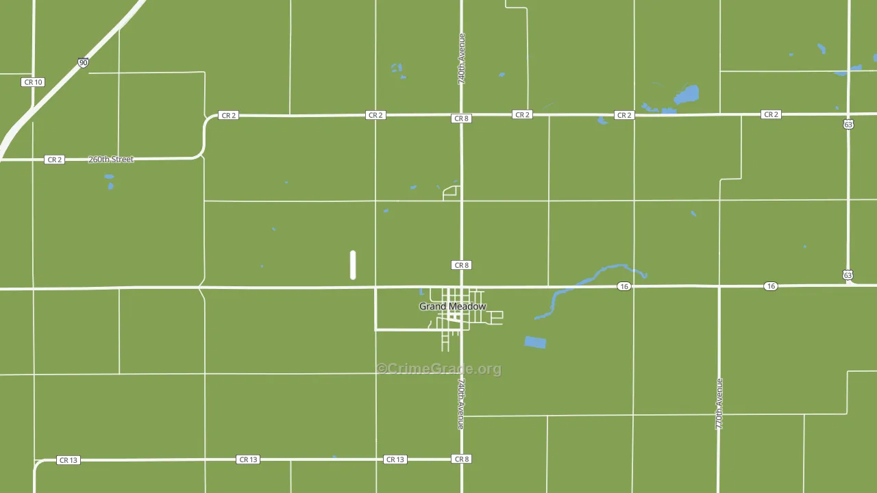 55936, MN Map of Vehicle Theft Rates