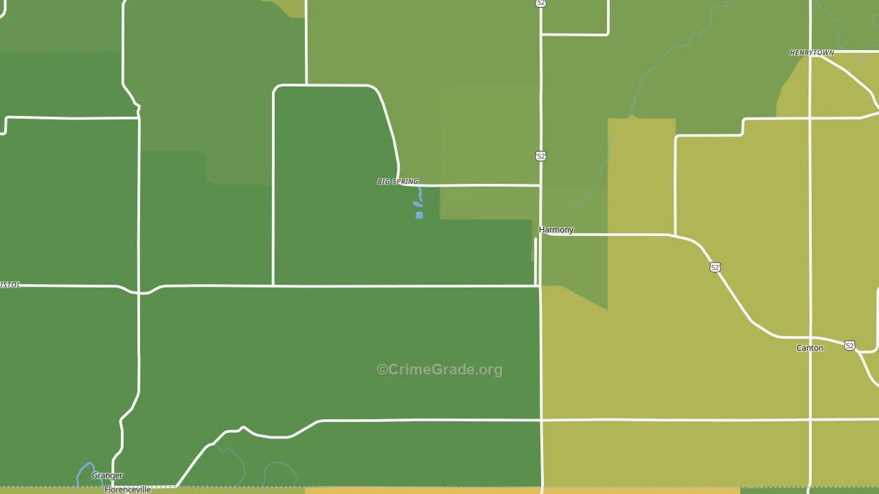 55939, MN Map of Vehicle Theft Rates