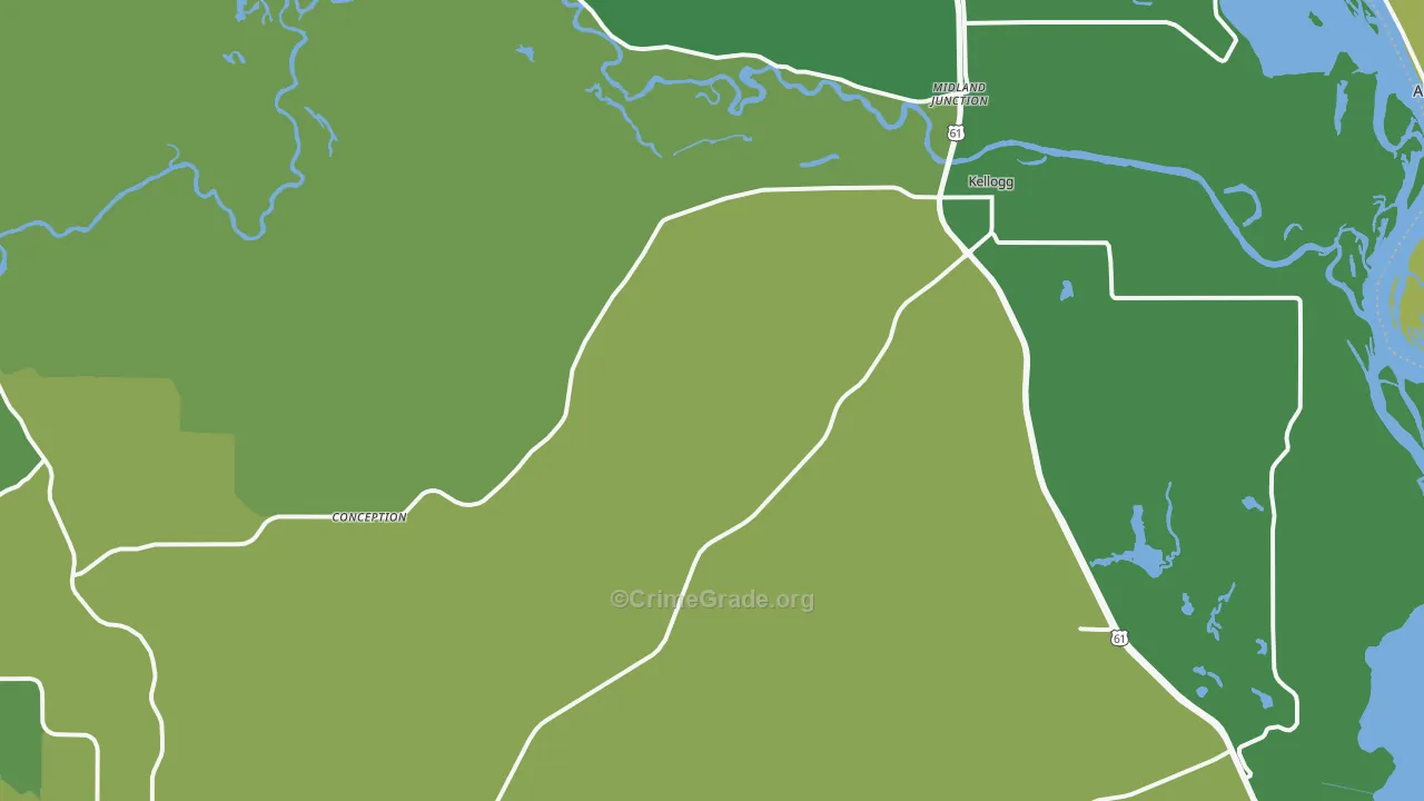 55945, MN Map of Vehicle Theft Rates