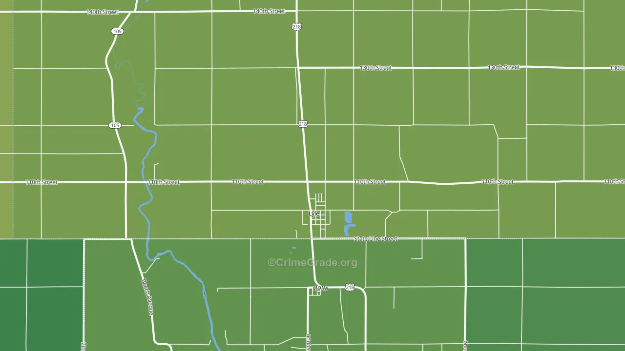 55953, MN Map of Vehicle Theft Rates