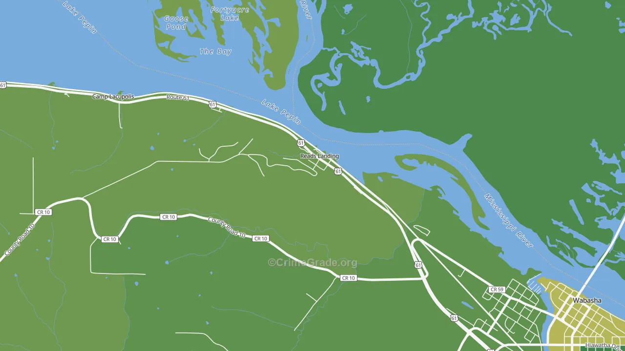 55968, MN Map of Vehicle Theft Rates