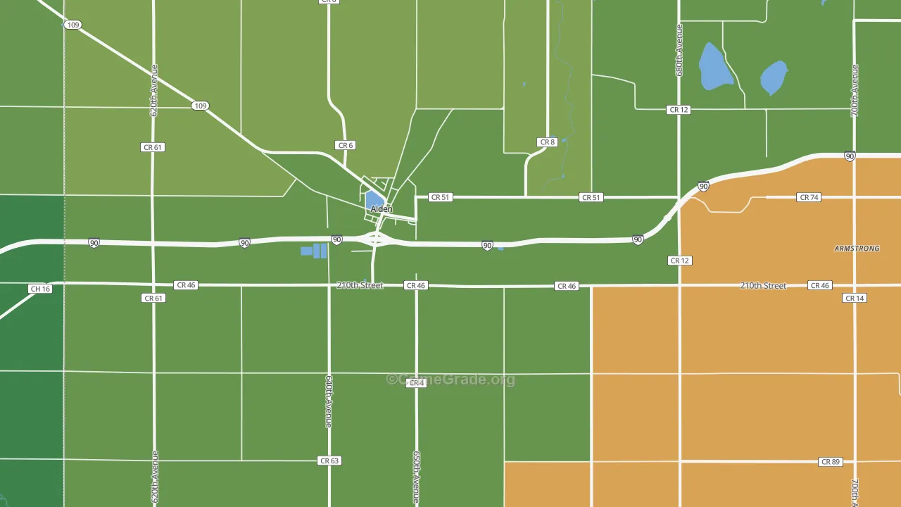 56009, MN Map of Vehicle Theft Rates