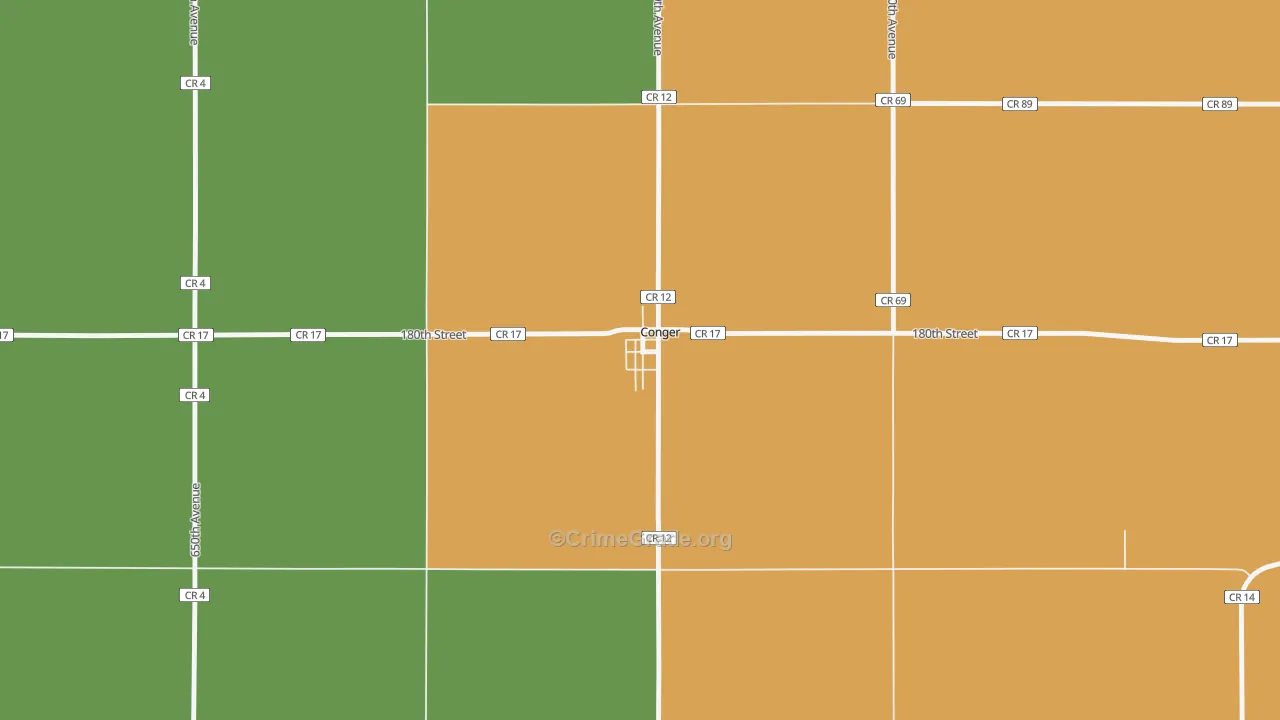 56020, MN Map of Vehicle Theft Rates