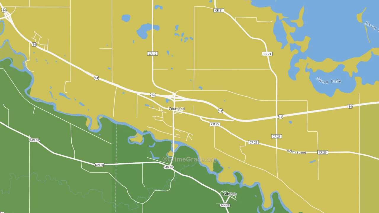 56021, MN Map of Vehicle Theft Rates