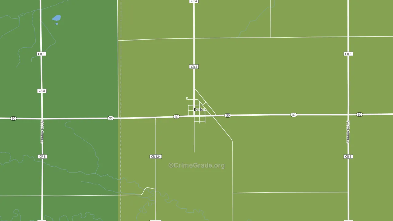 56022, MN Map of Vehicle Theft Rates