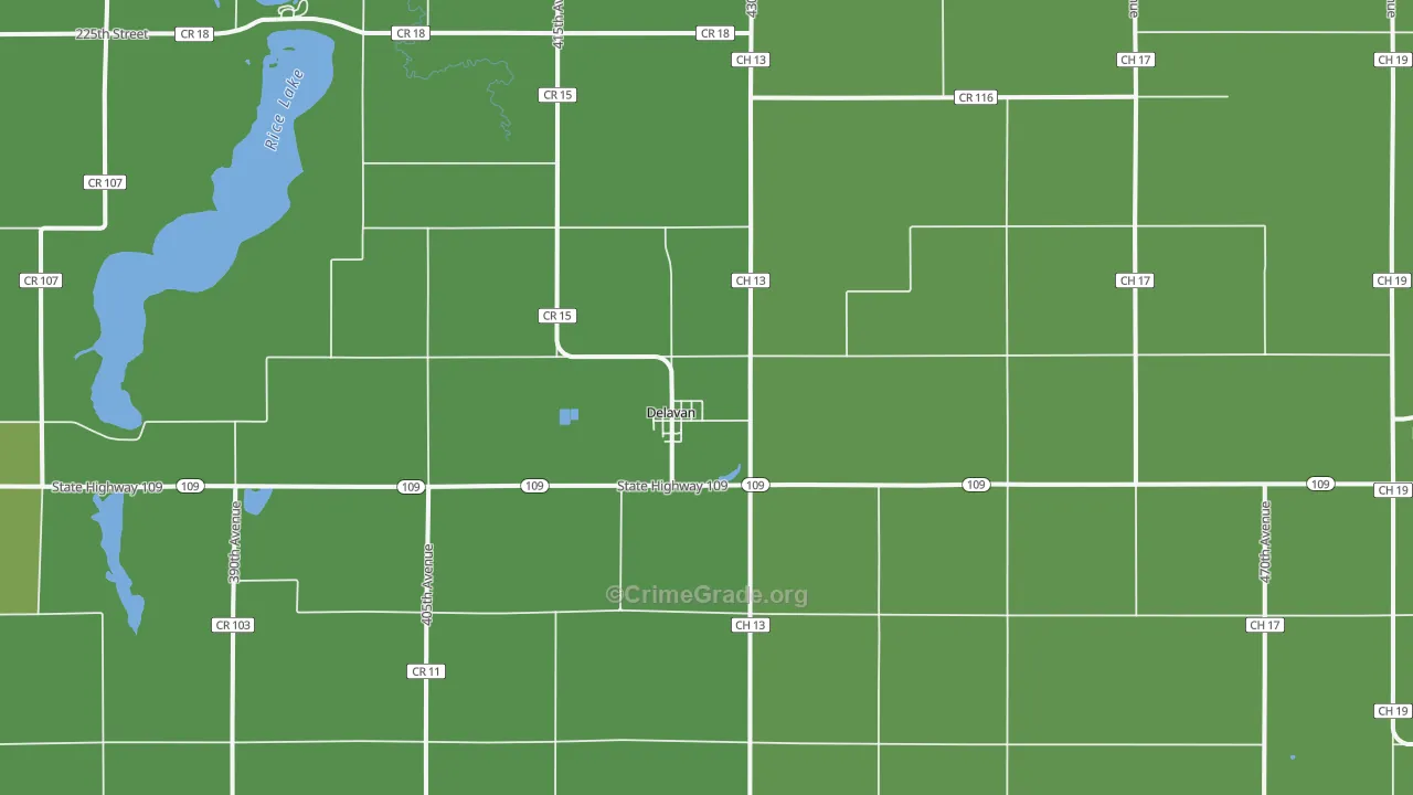 56023, MN Map of Vehicle Theft Rates
