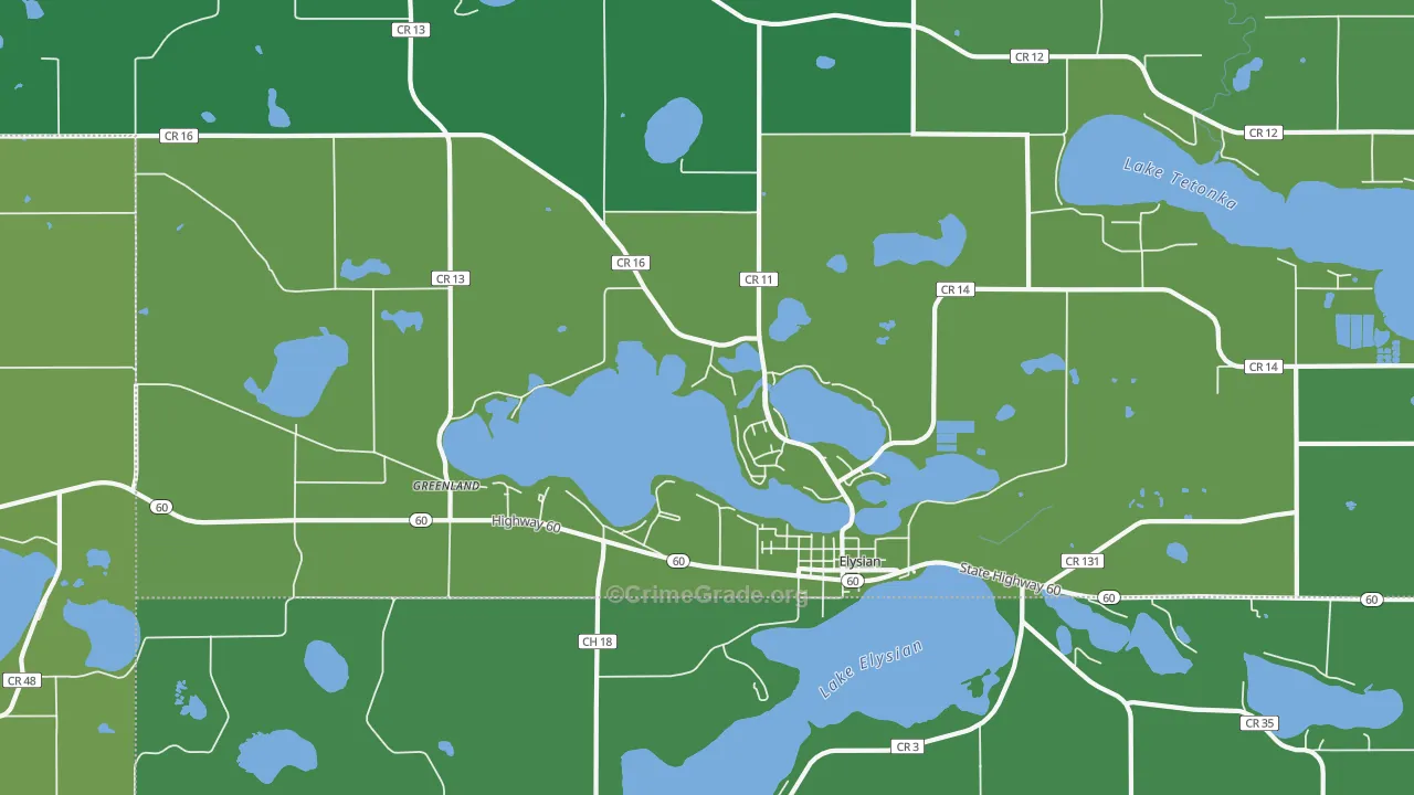56028, MN Map of Vehicle Theft Rates