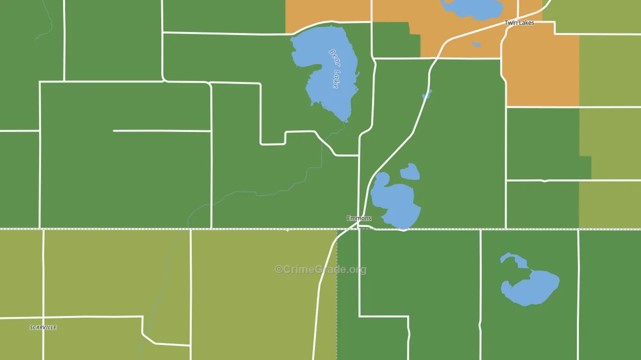 56029, MN Map of Vehicle Theft Rates