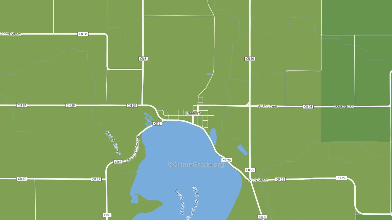 56032, MN Map of Vehicle Theft Rates