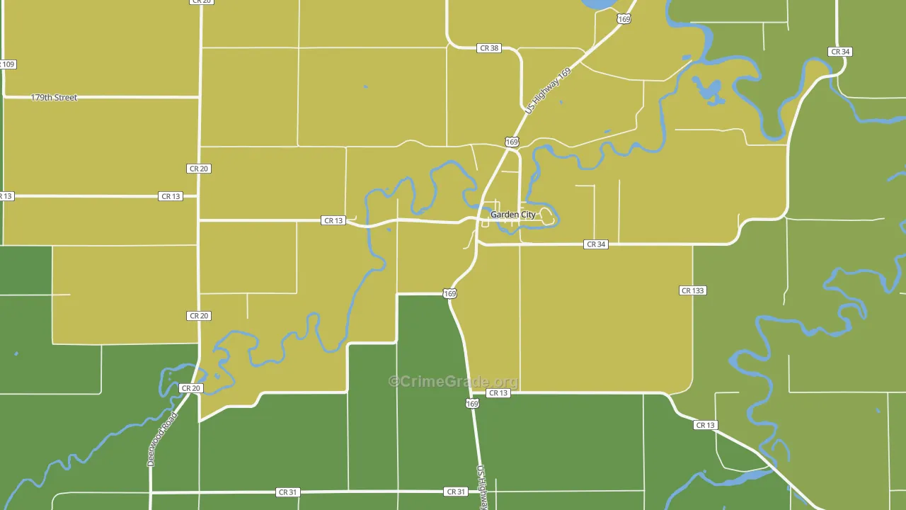 56034, MN Map of Vehicle Theft Rates