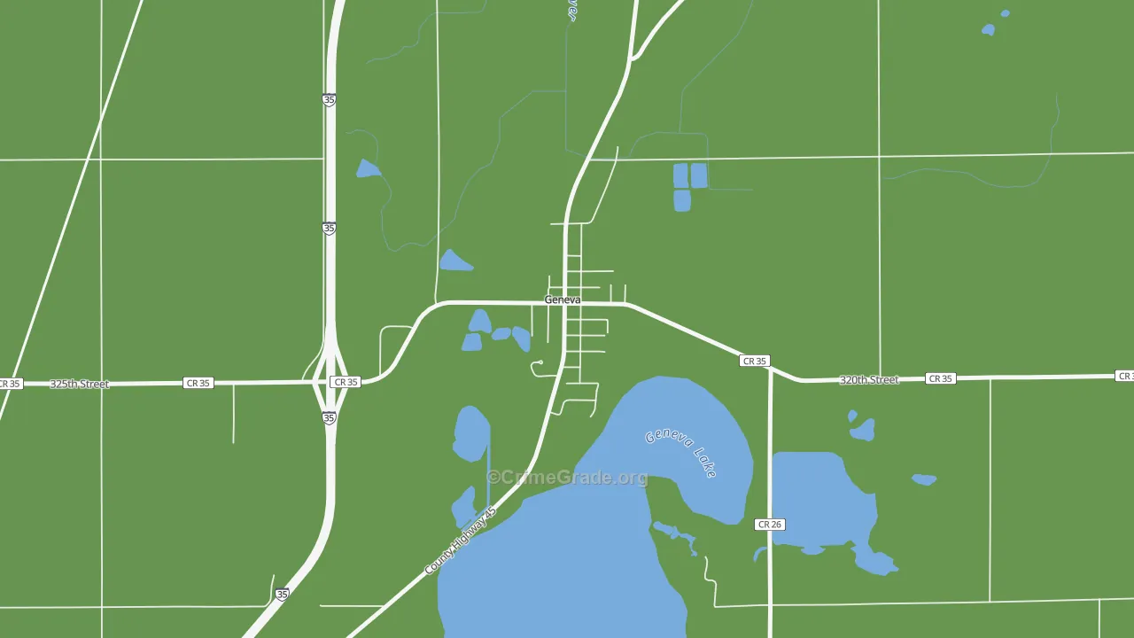 56035, MN Map of Vehicle Theft Rates