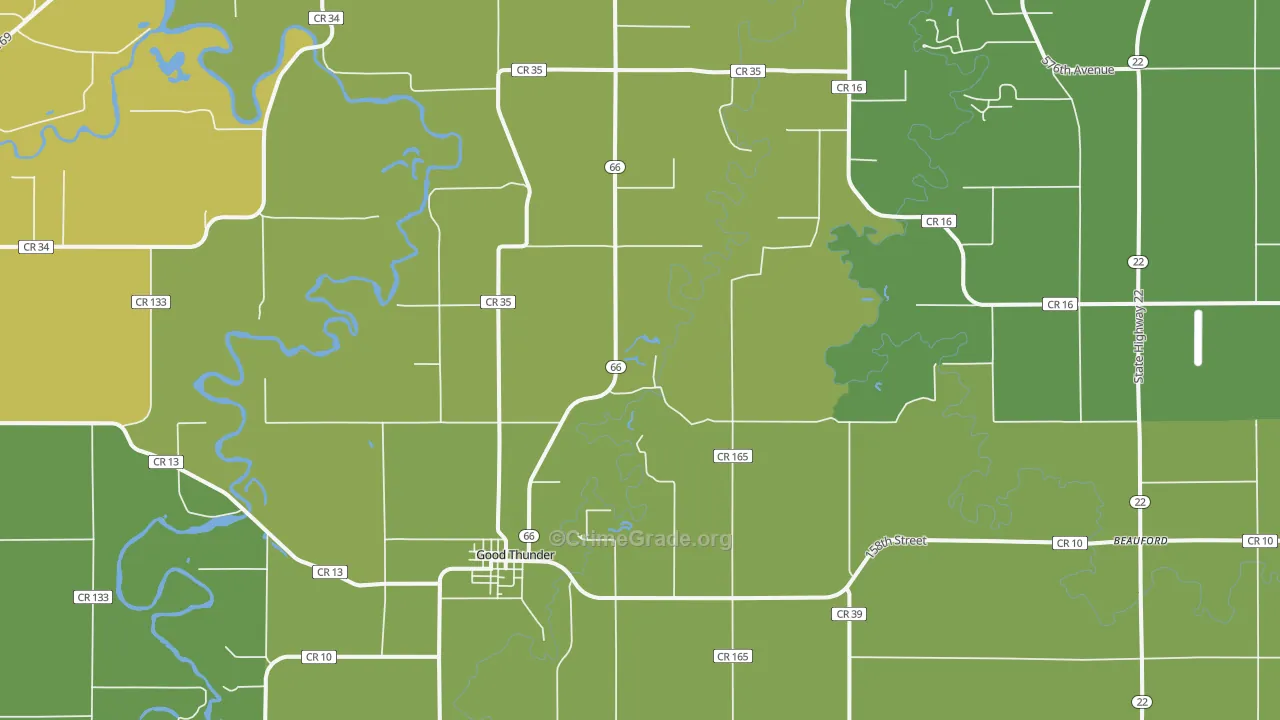 56037, MN Map of Vehicle Theft Rates