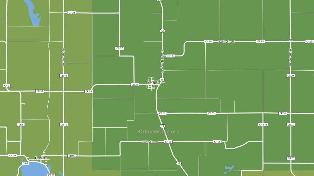 56042, MN Map of Vehicle Theft Rates