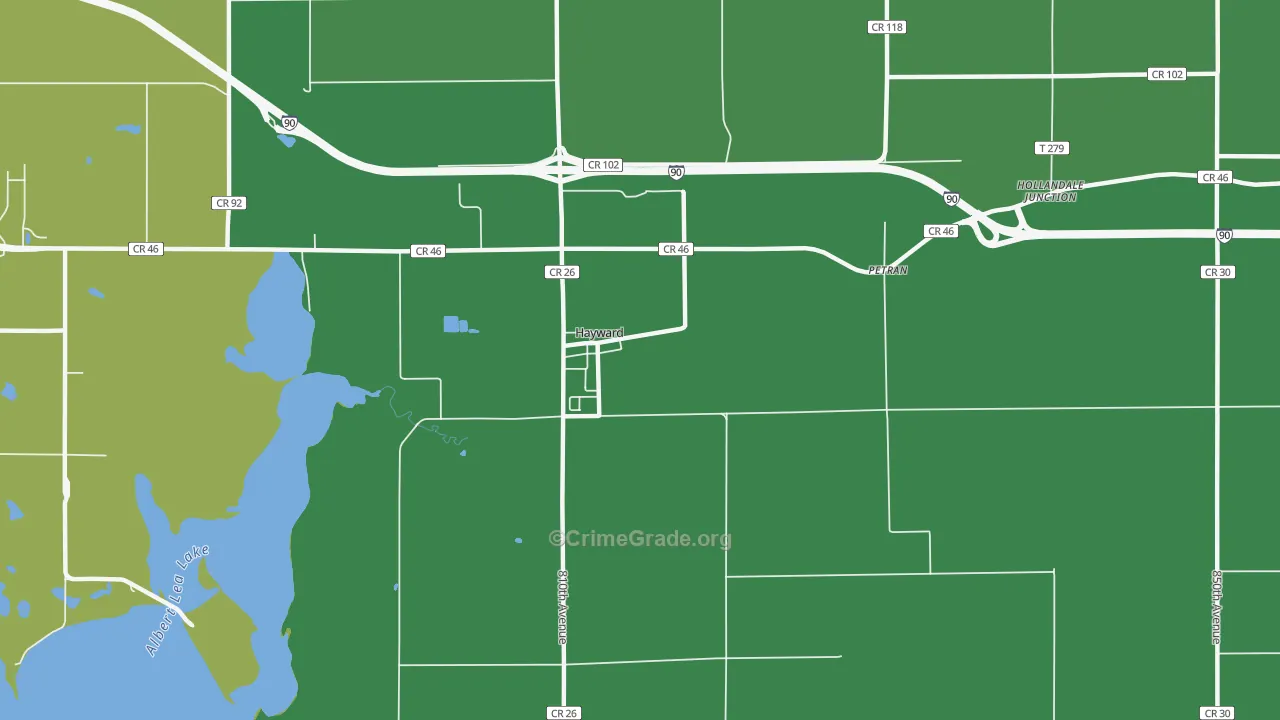 56043, MN Map of Vehicle Theft Rates