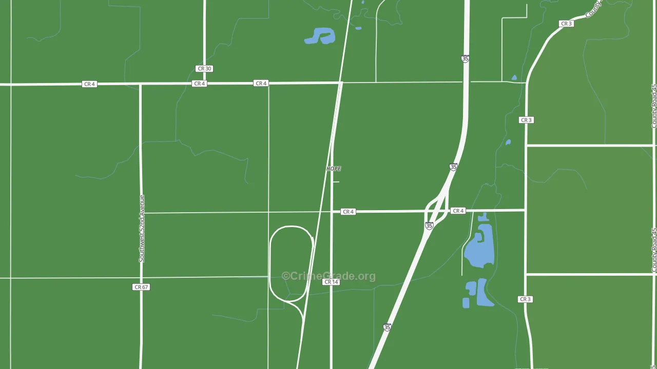 56046, MN Map of Vehicle Theft Rates