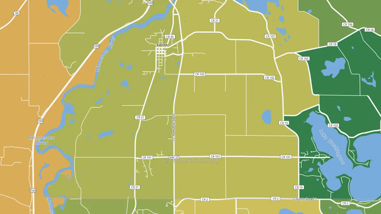 56050, MN Map of Vehicle Theft Rates