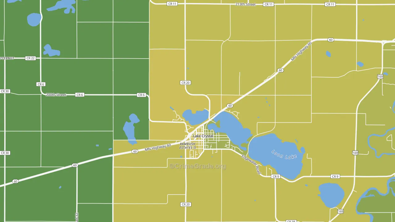 56055, MN Map of Vehicle Theft Rates