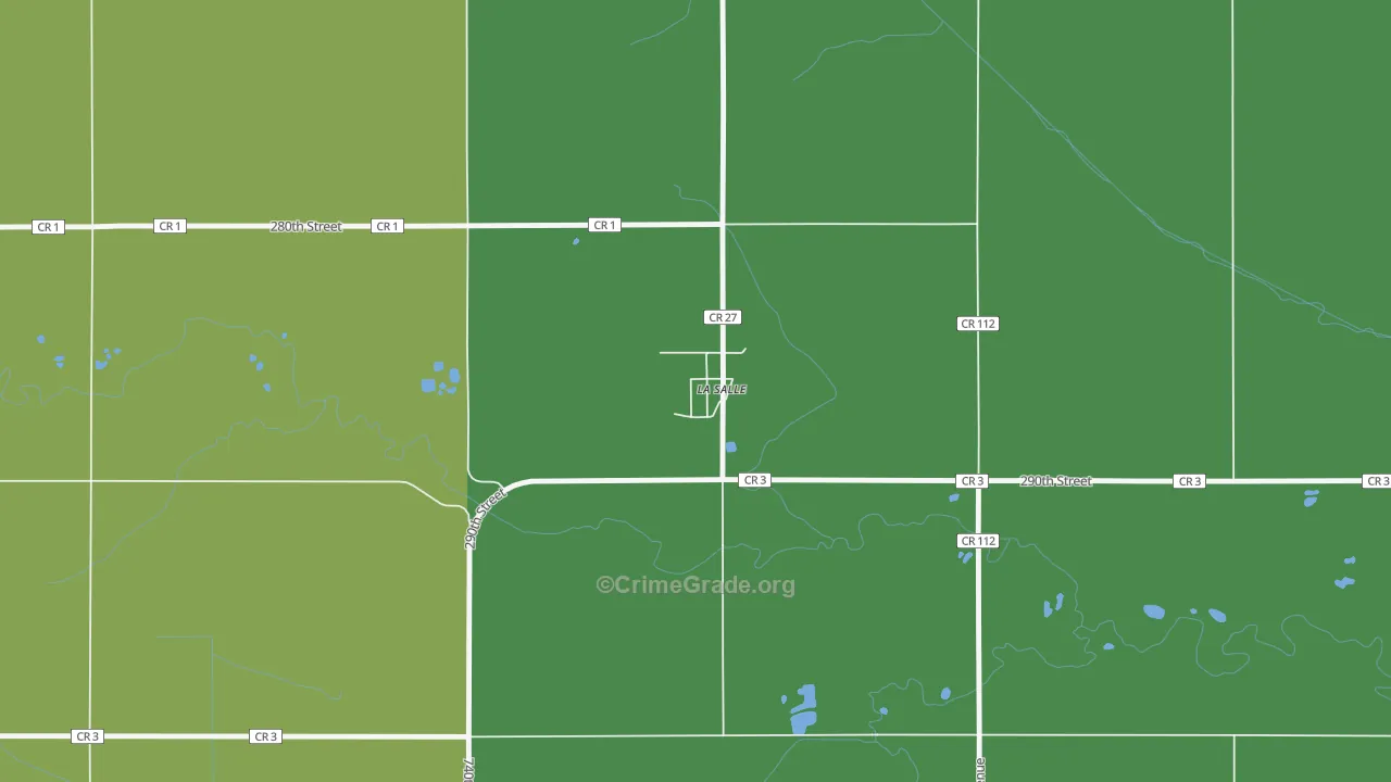 56056, MN Map of Vehicle Theft Rates