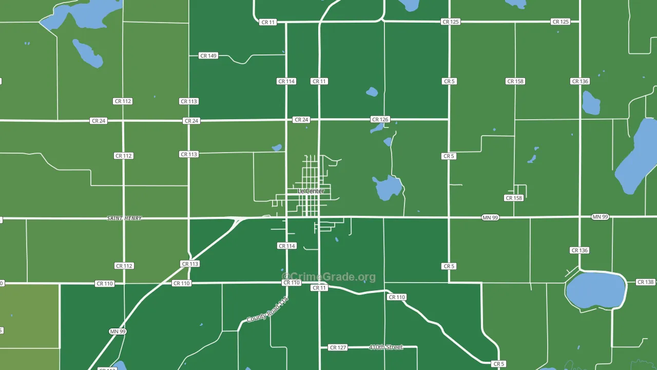 56057, MN Map of Vehicle Theft Rates