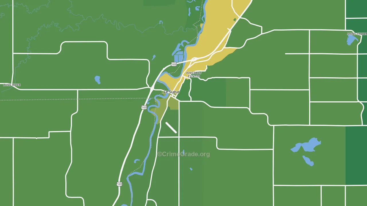 56058, MN Map of Vehicle Theft Rates