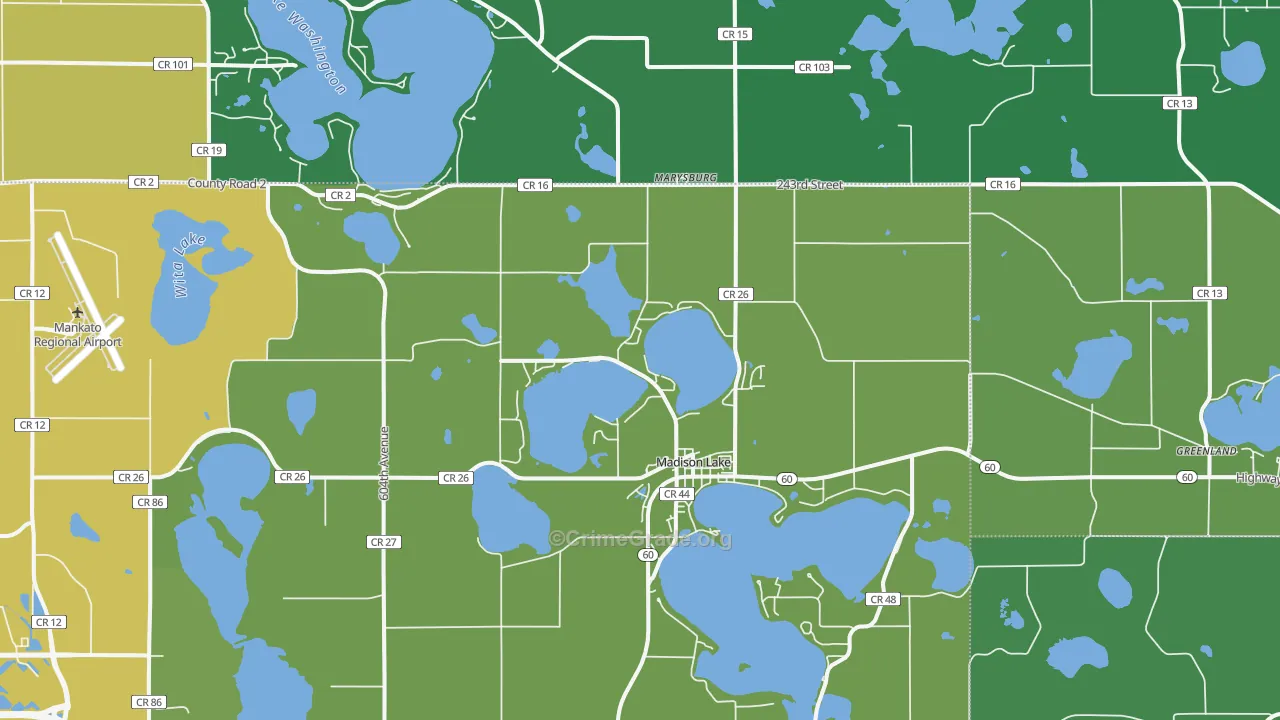 56063, MN Map of Vehicle Theft Rates