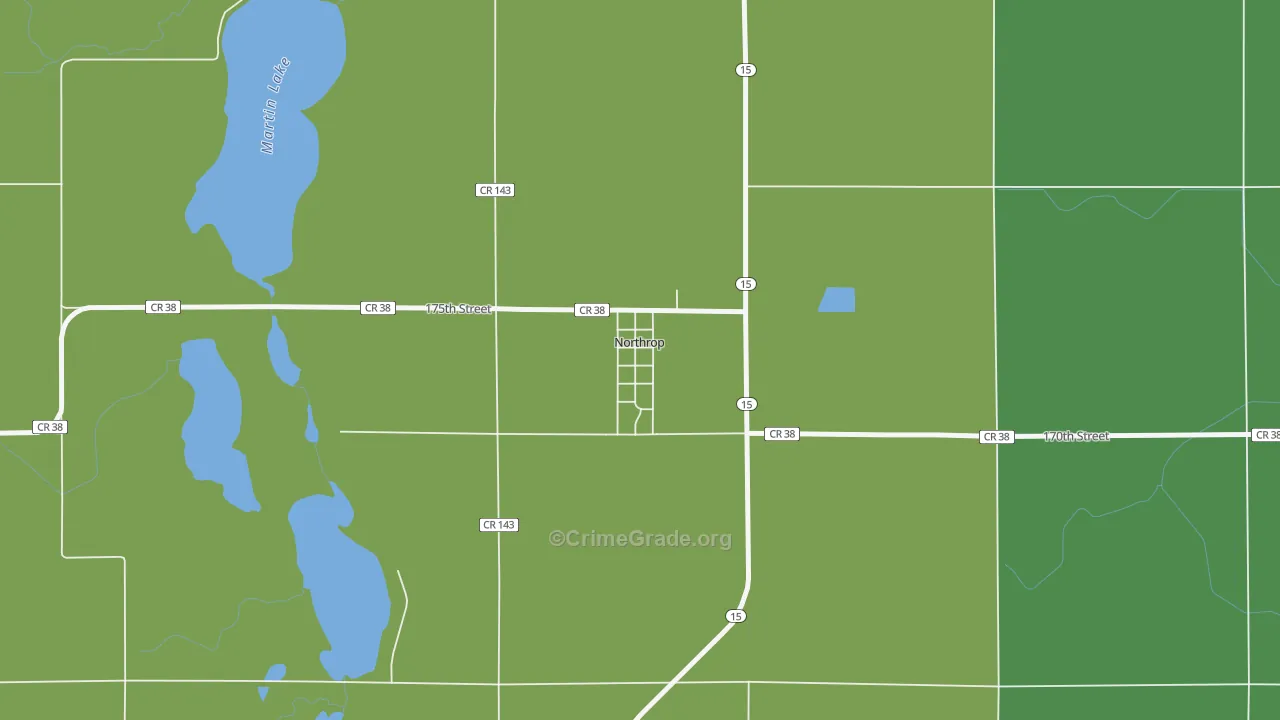 56075, MN Map of Vehicle Theft Rates