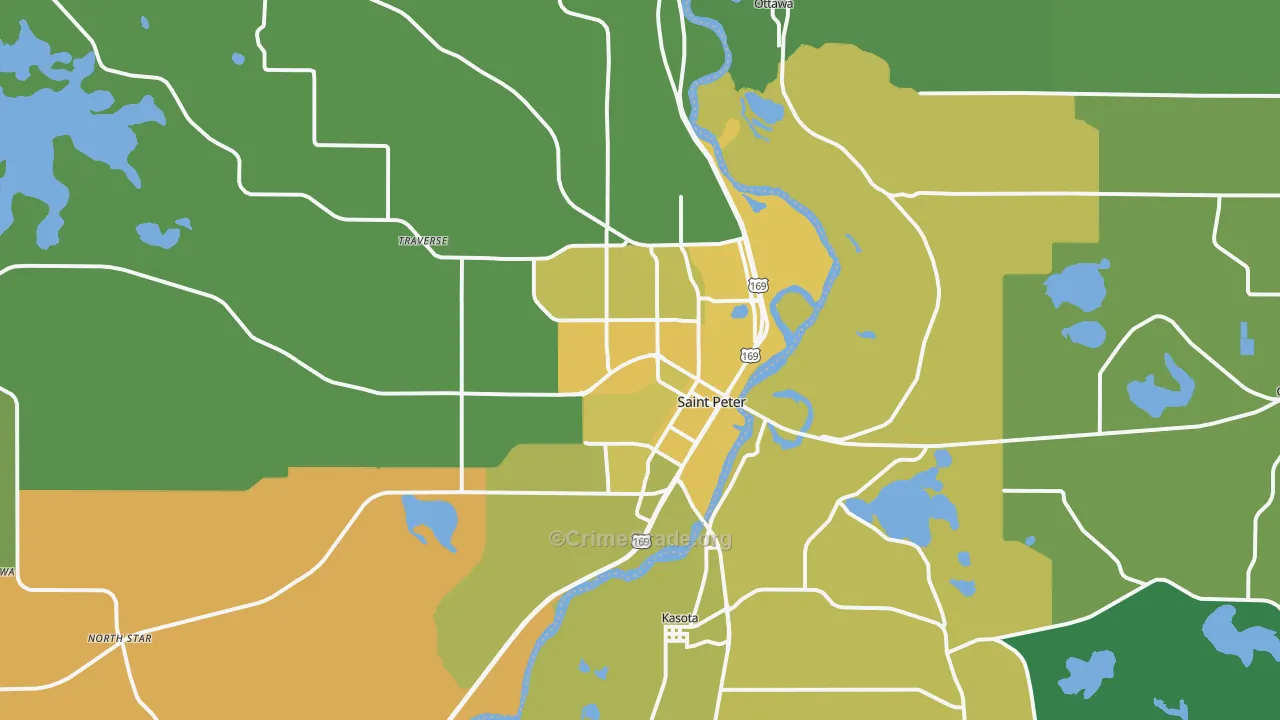 56082, MN Map of Vehicle Theft Rates