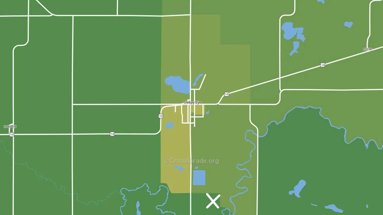 56085, MN Map of Vehicle Theft Rates