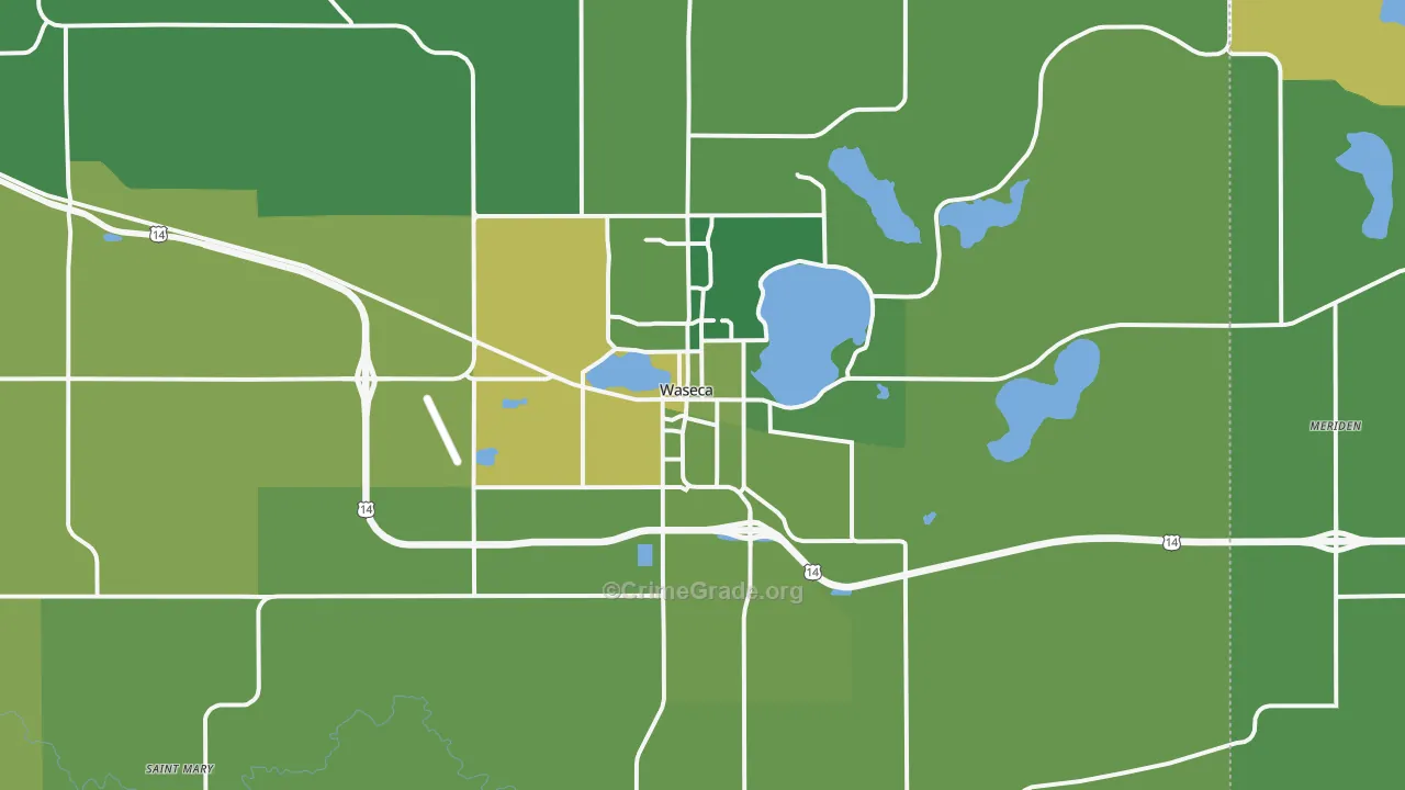 56093, MN Map of Vehicle Theft Rates