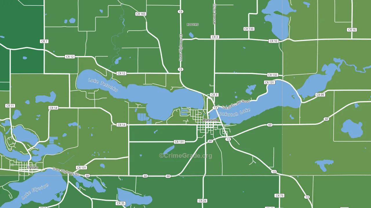 56096, MN Map of Vehicle Theft Rates