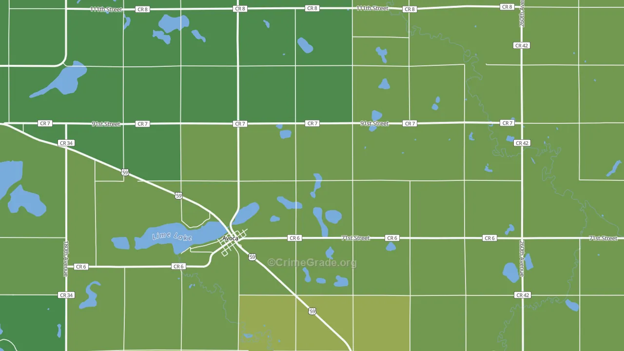 56114, MN Map of Vehicle Theft Rates