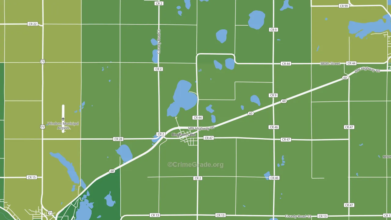 56118, MN Map of Vehicle Theft Rates