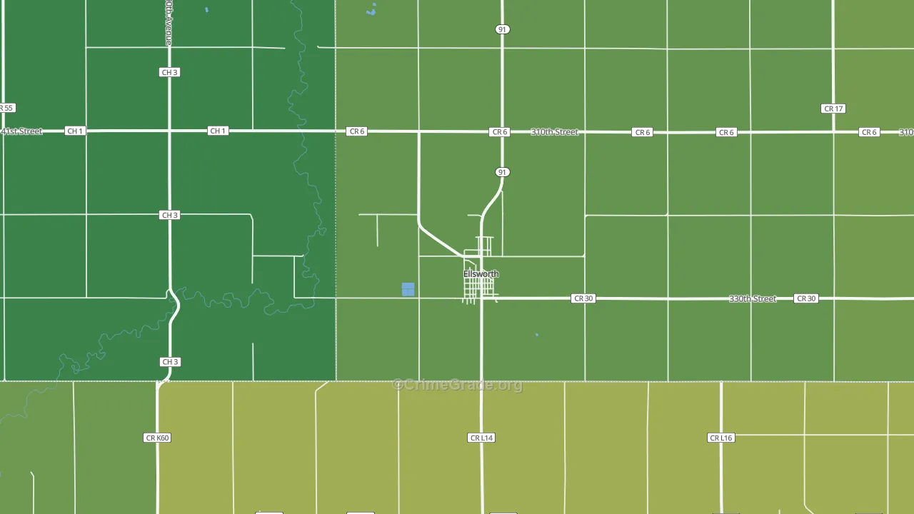 56129, MN Map of Vehicle Theft Rates