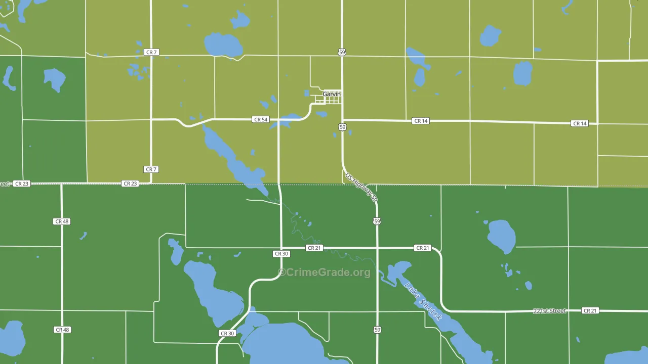56132, MN Map of Vehicle Theft Rates