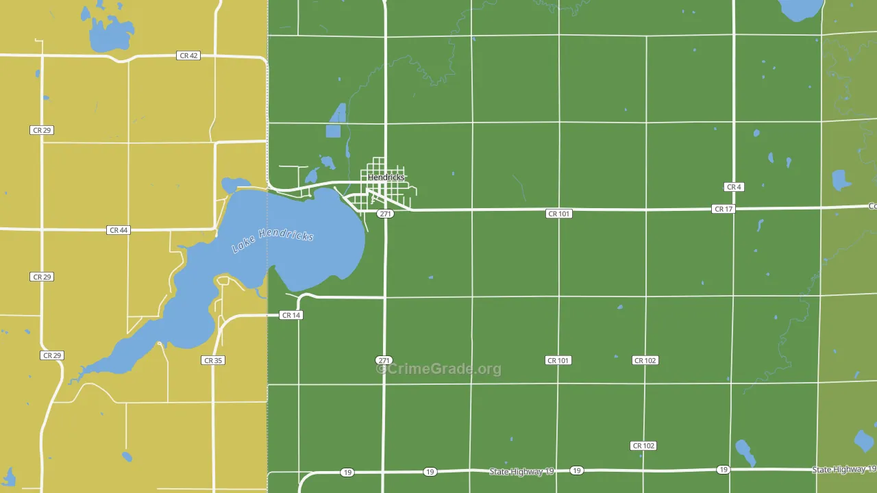 56136, MN Map of Vehicle Theft Rates