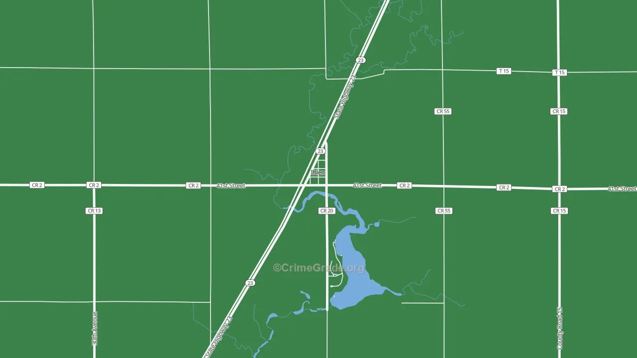 56140, MN Map of Vehicle Theft Rates