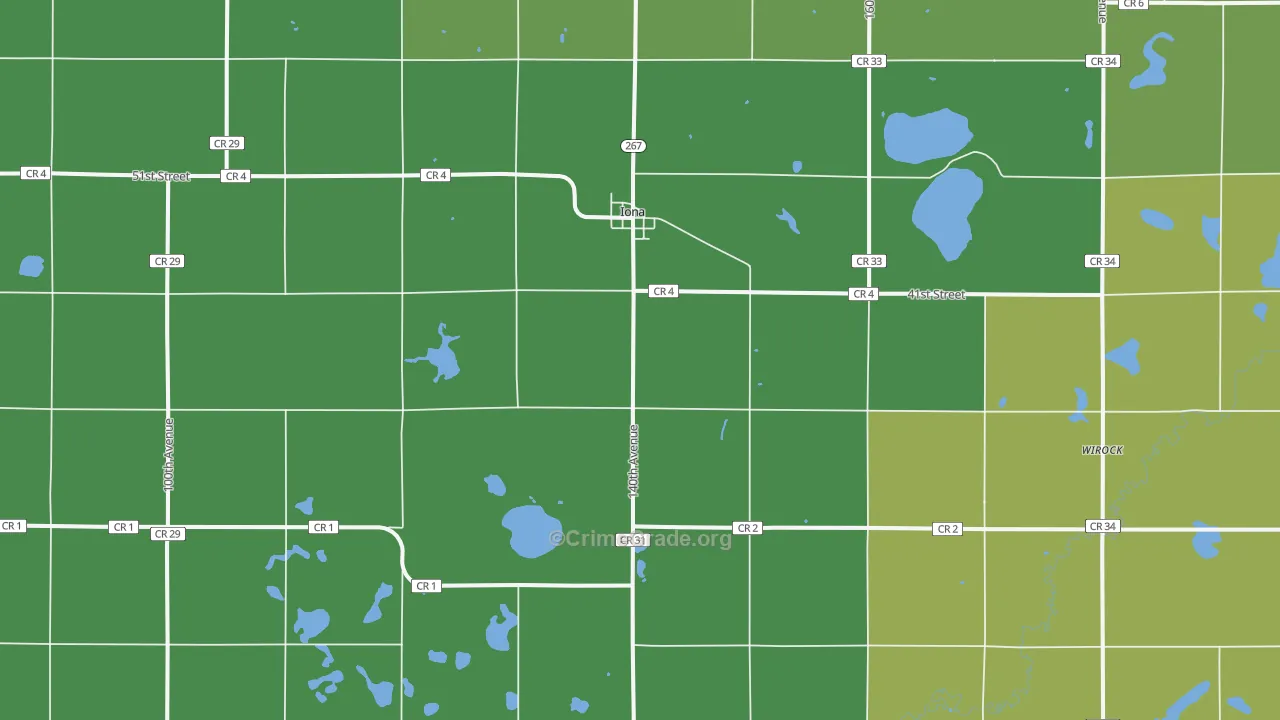 56141, MN Map of Vehicle Theft Rates