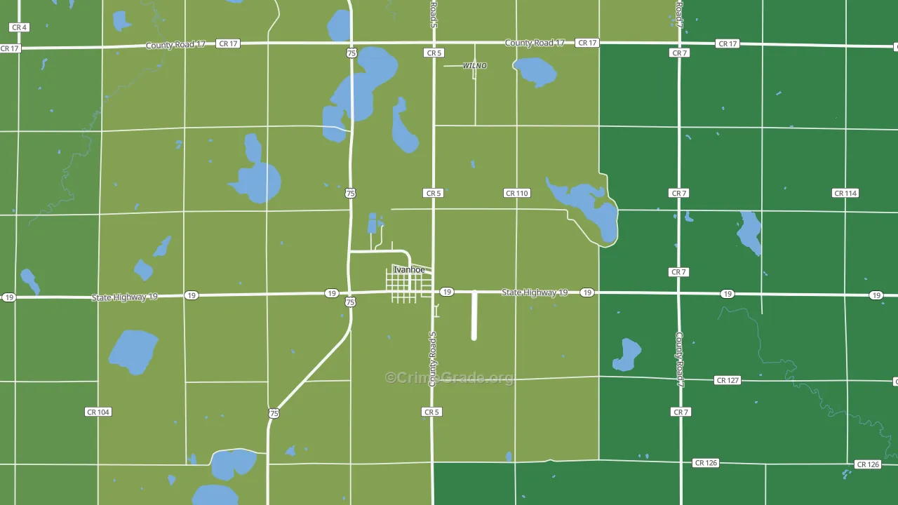 56142, MN Map of Vehicle Theft Rates