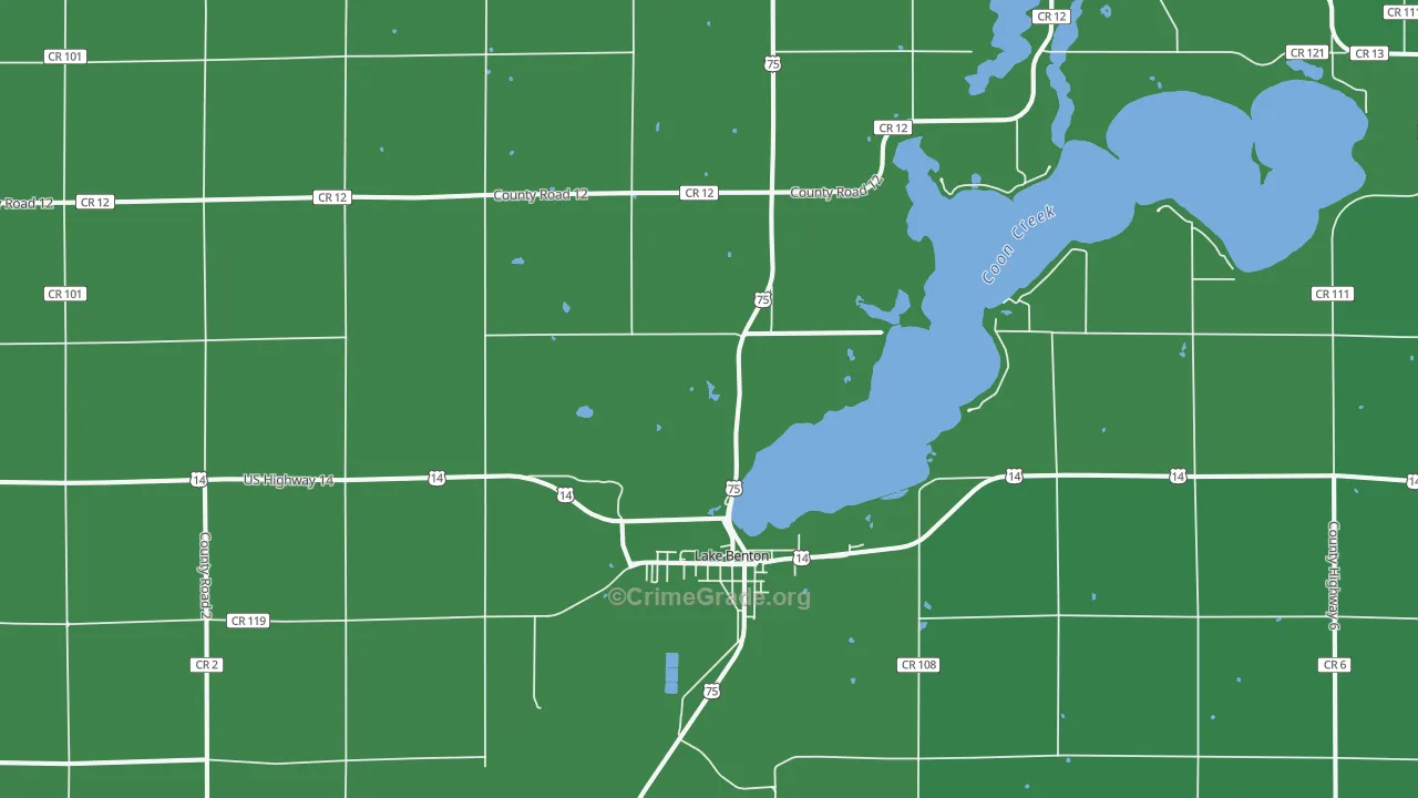 56149, MN Map of Vehicle Theft Rates