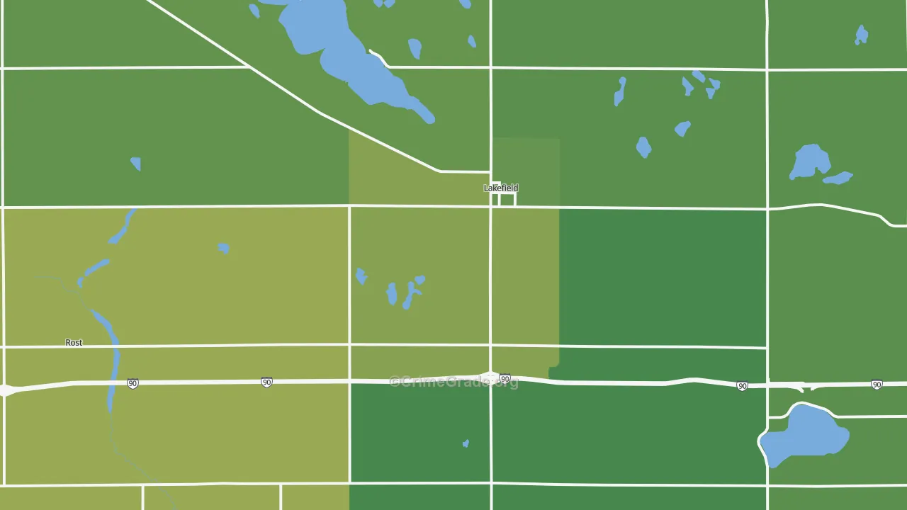 56150, MN Map of Vehicle Theft Rates