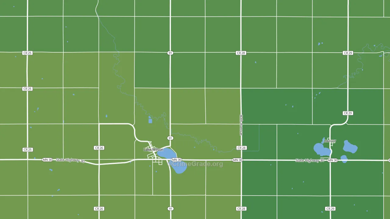 56151, MN Map of Vehicle Theft Rates