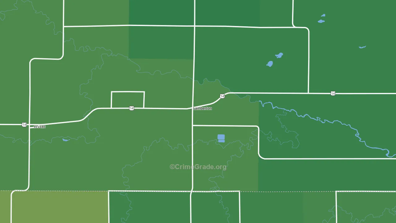 56152, MN Map of Vehicle Theft Rates