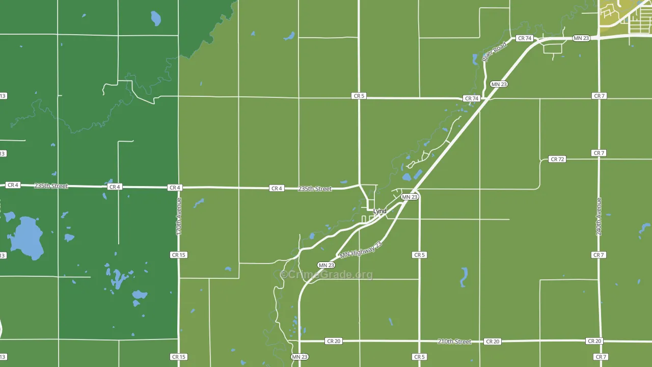 56157, MN Map of Vehicle Theft Rates