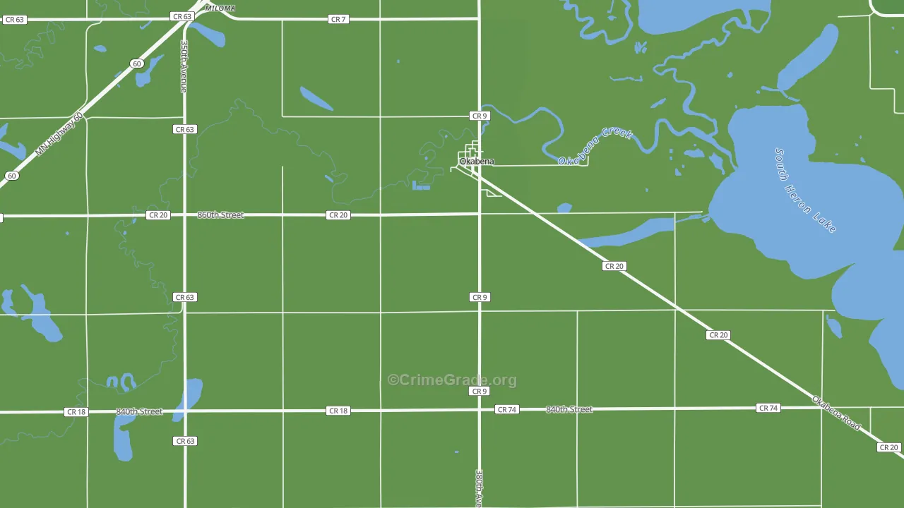 56161, MN Map of Vehicle Theft Rates