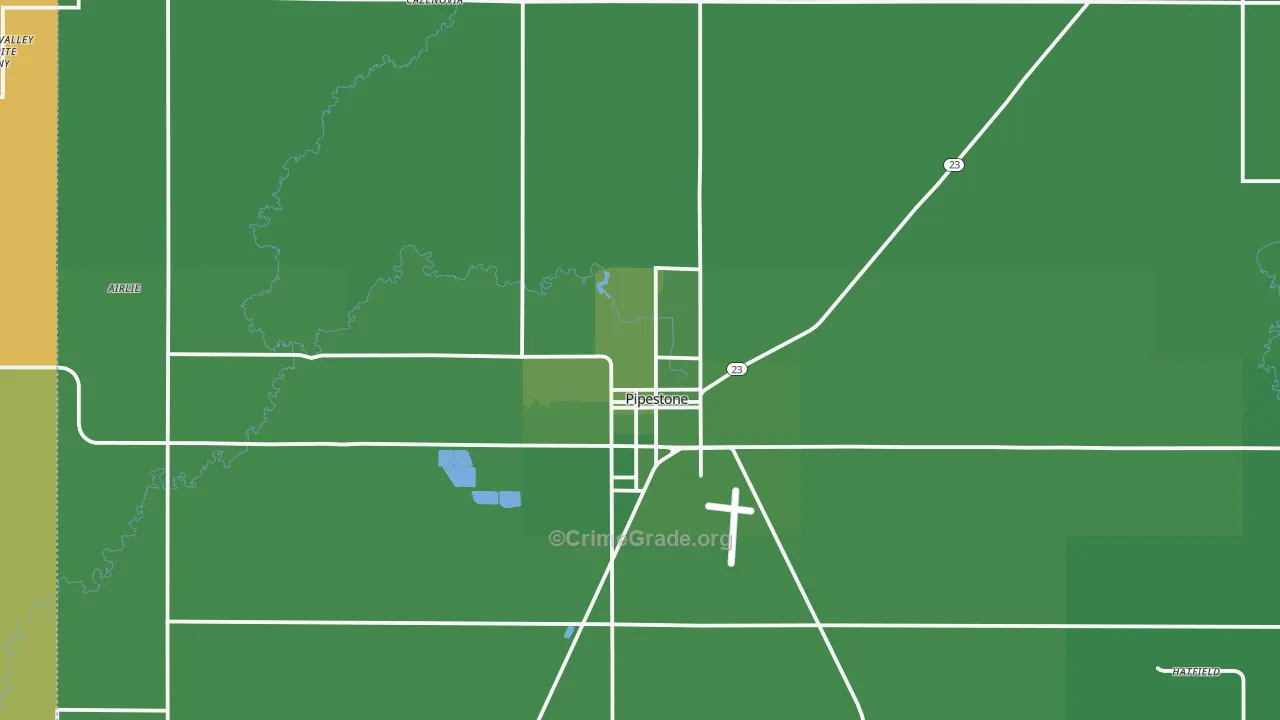 56164, MN Map of Vehicle Theft Rates