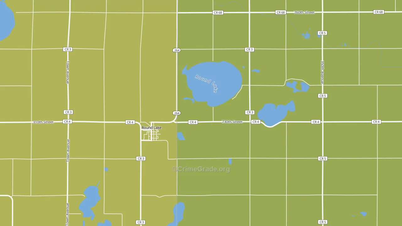 56167, MN Map of Vehicle Theft Rates