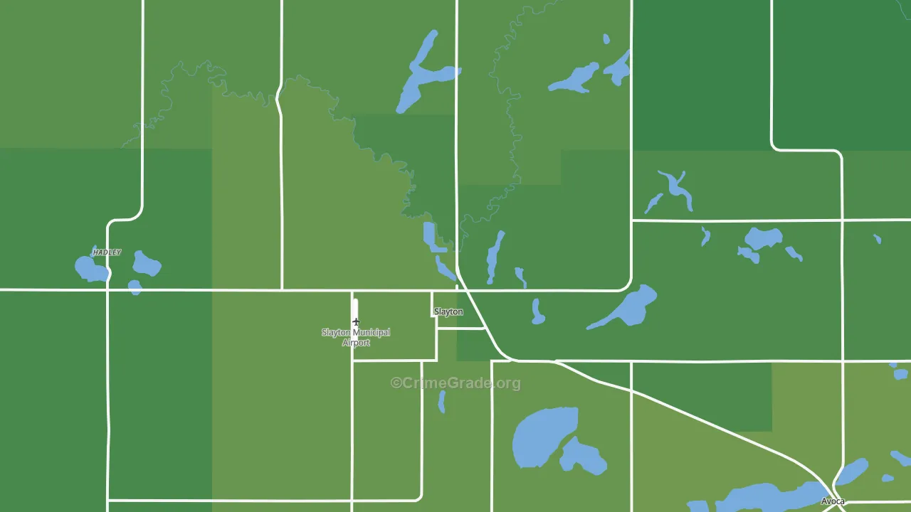 56172, MN Map of Vehicle Theft Rates