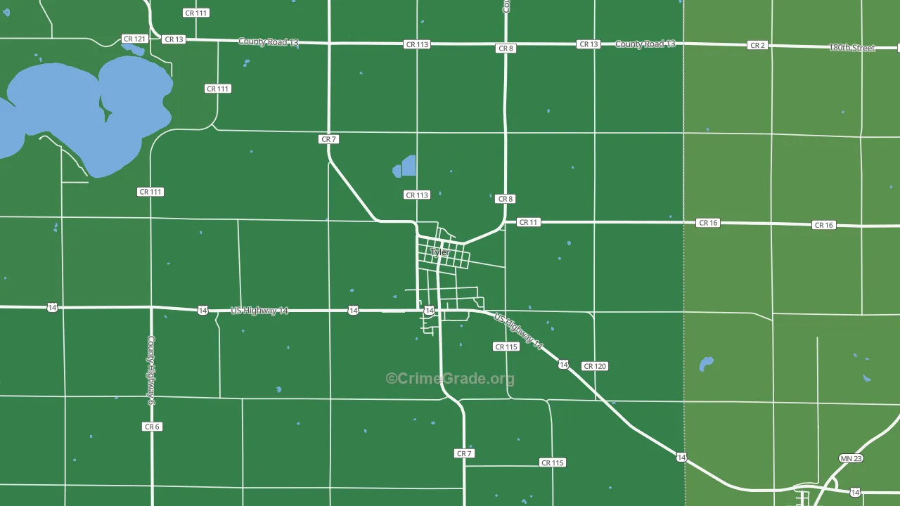56178, MN Map of Vehicle Theft Rates