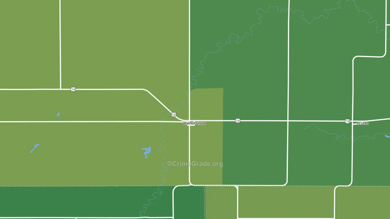 56180, MN Map of Vehicle Theft Rates