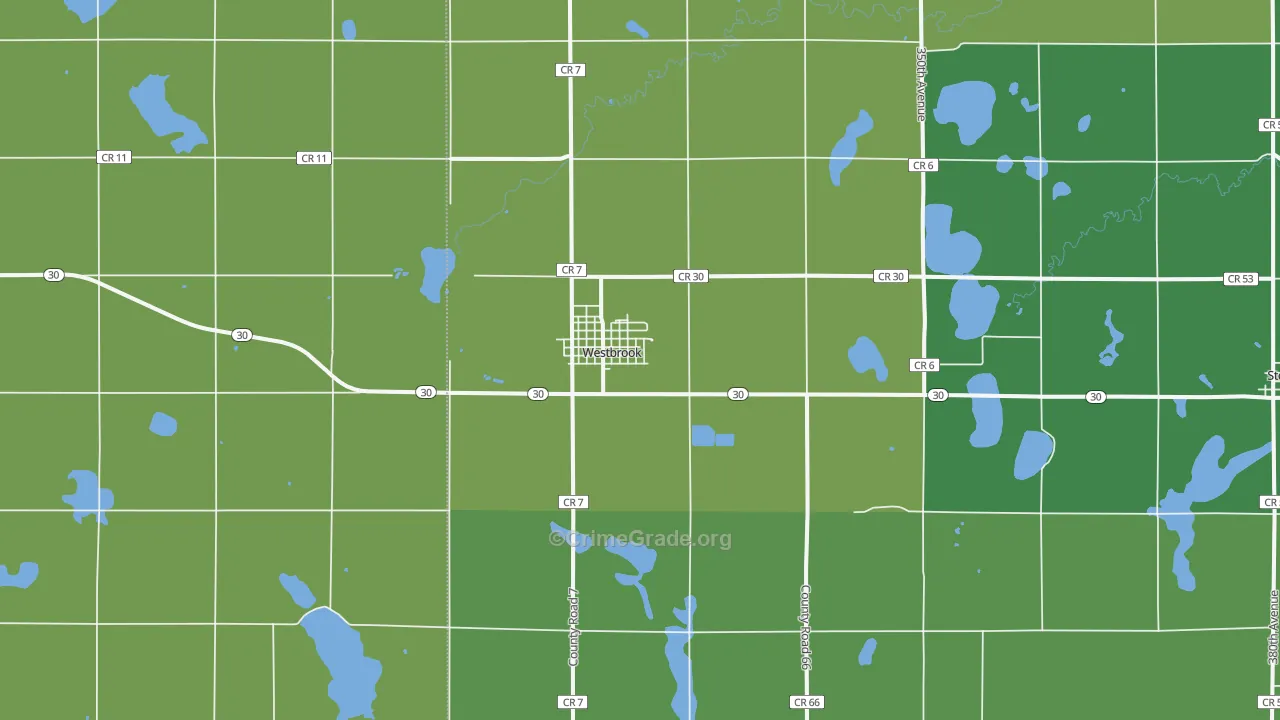 56183, MN Map of Vehicle Theft Rates
